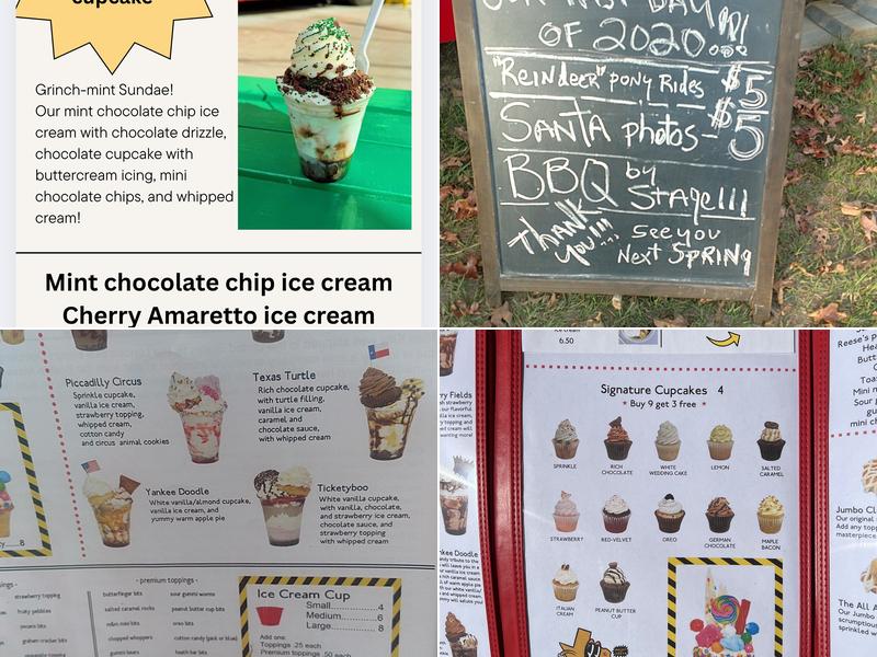 Red Bus Cupcakes Menu