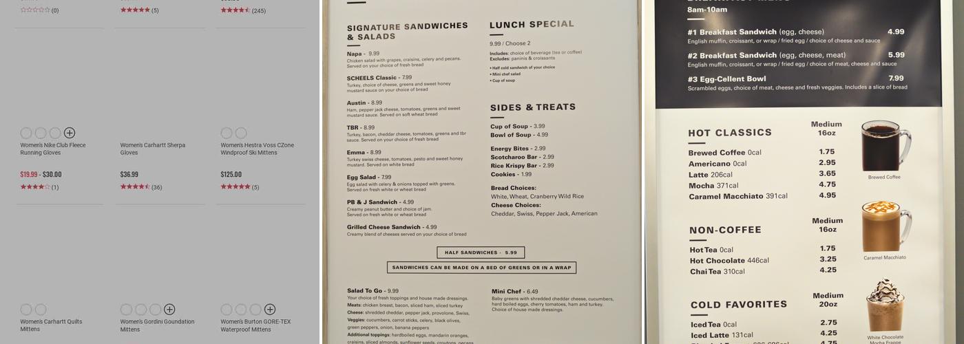 Café Robert Menu