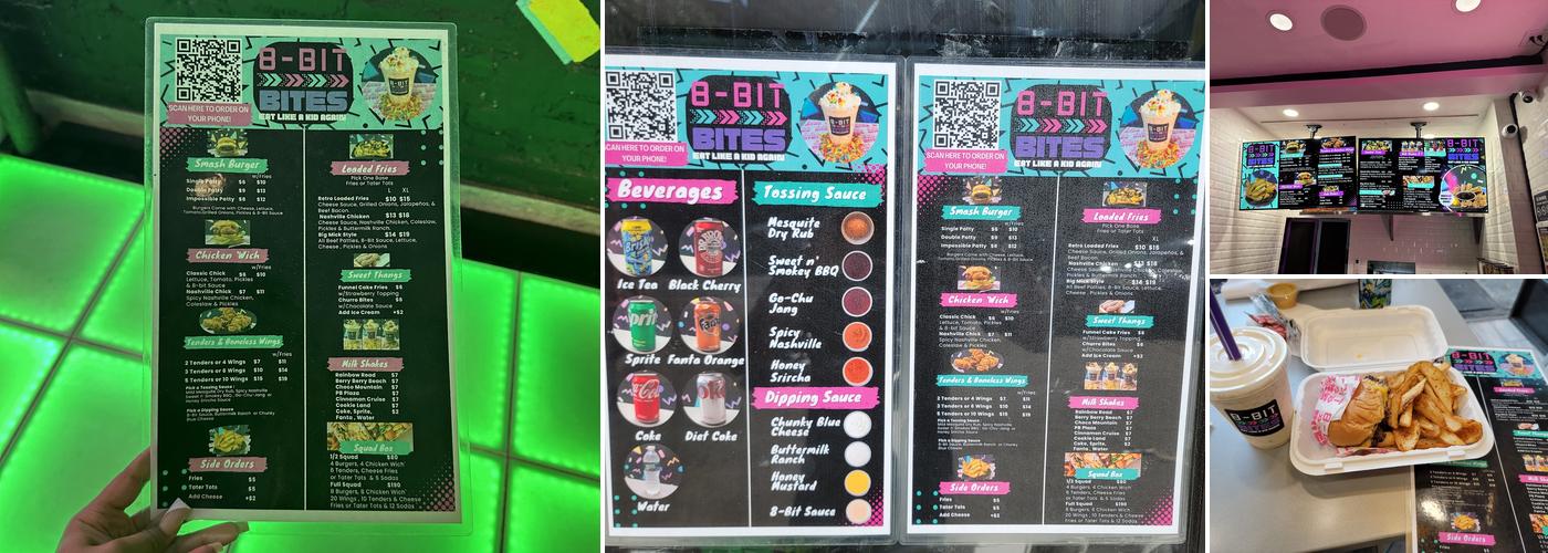 8-bit bites Menu