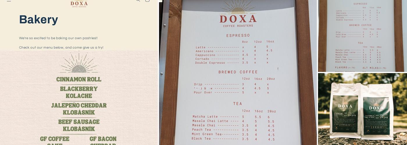 Doxa Coffee Roasters Menu