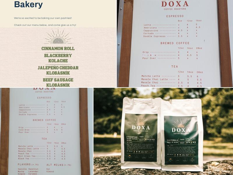 Doxa Coffee Roasters Menu