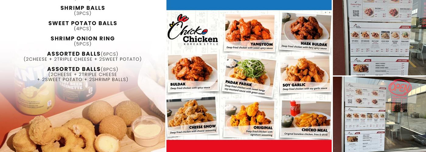 Chicko Chicken Menu