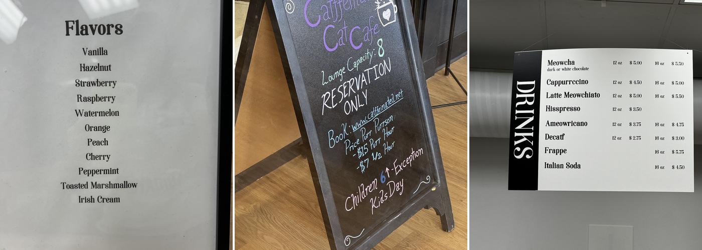 Catffeinated Menu