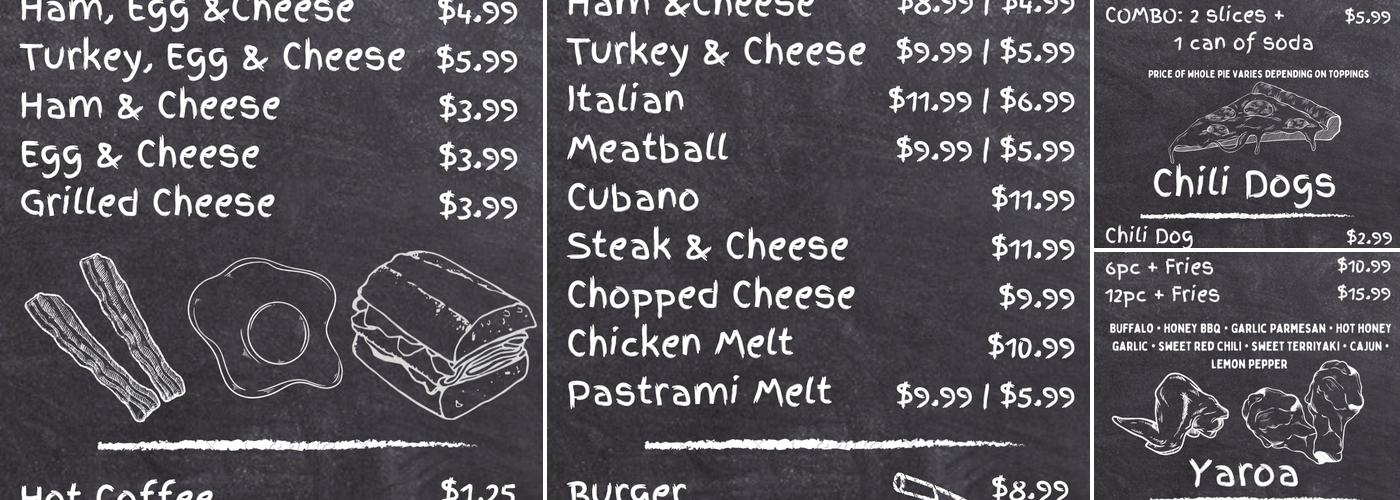 The Square Deli & Grill Menu