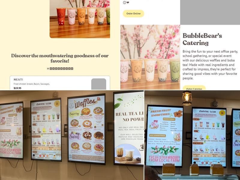 Bubble Bear Menu