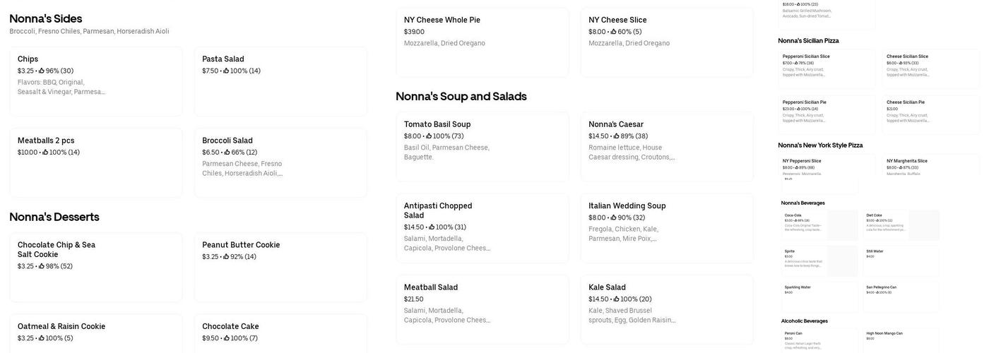 Just Like Home Catering Menu