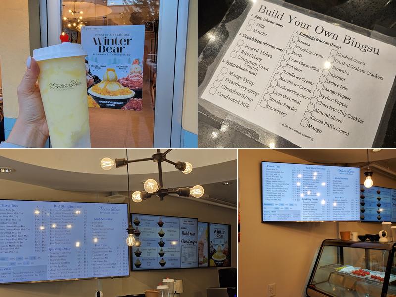 Winter Bear dessert and tea house Menu