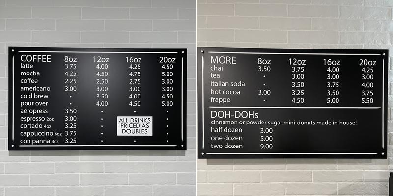 Black Dog Coffee House x Poly Drive Menu