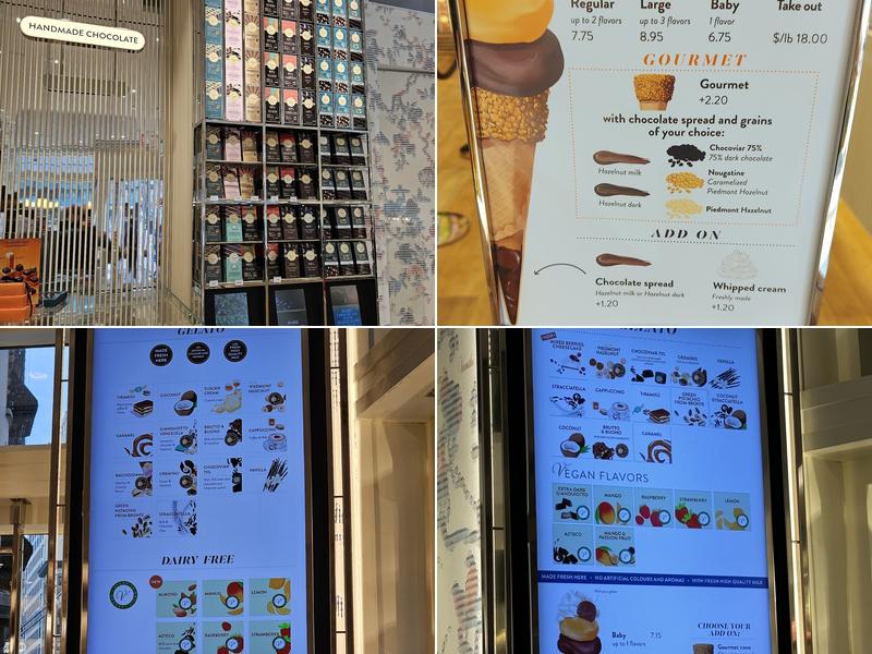 Venchi Chocolate and Gelato NOMAD Menu