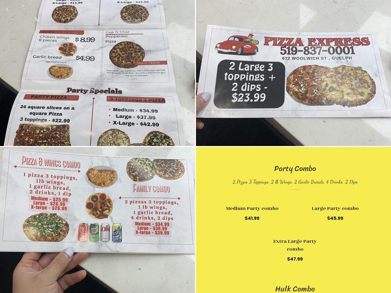 Pizza Express Guelph Menu