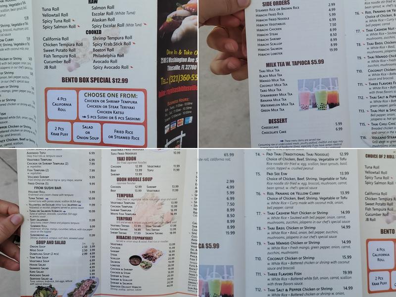 Royal Sushi Grill & Thai Menu