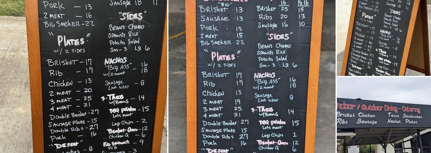 Smokin Mikes Bar B Q Menu