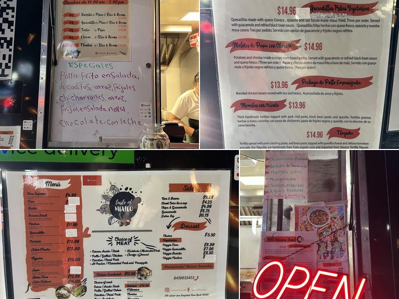 Taste of Mexico Menu