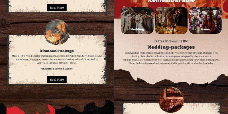 TAEZA'S BOTTOM LINE BBQ LLC Menu