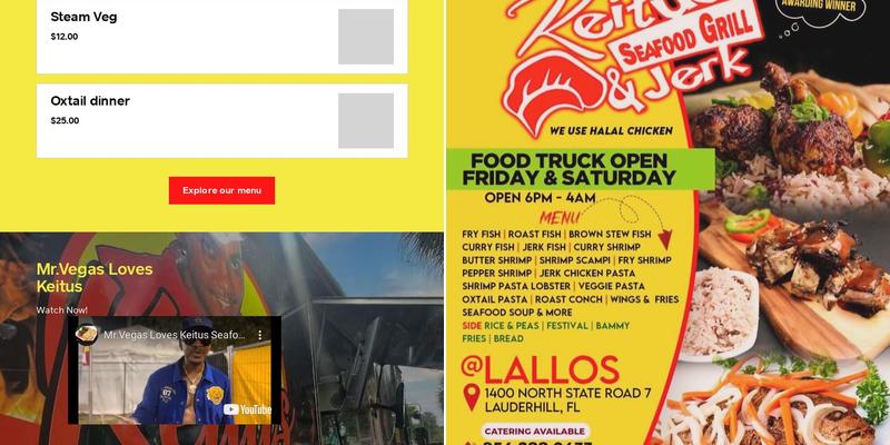 Keitus Seafood Grill & Jerk Menu