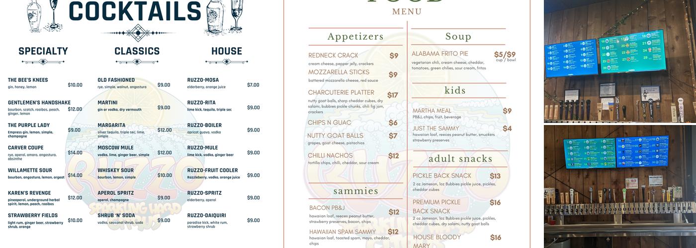 Ruzzo's Retreat Menu