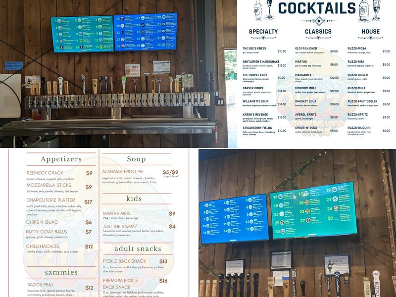 Ruzzo's Retreat Menu