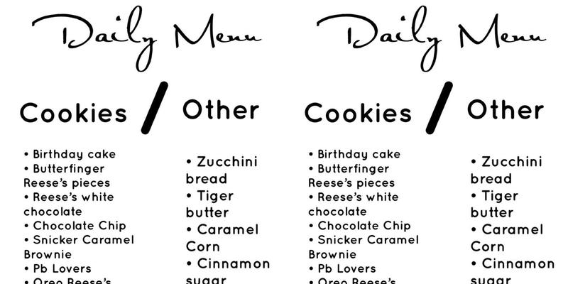 Baked and Boujee Menu