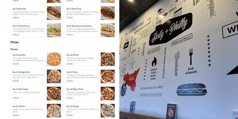 Tono Pizzeria + Cheesesteaks Menu