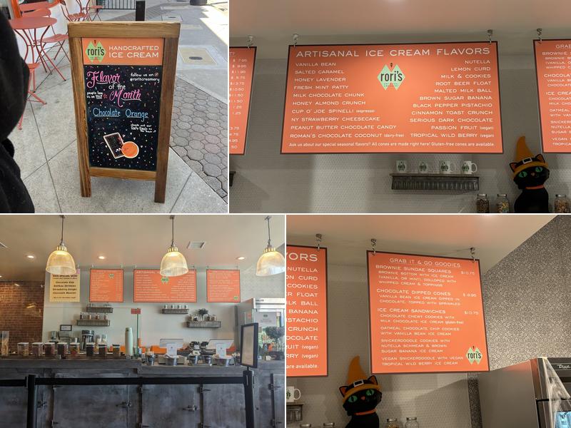 Rori's Artisanal Creamery Menu