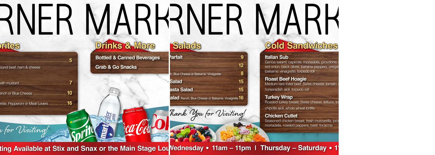 Corner Market Menu
