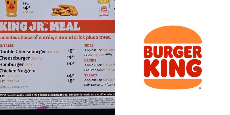 Burger King Menu