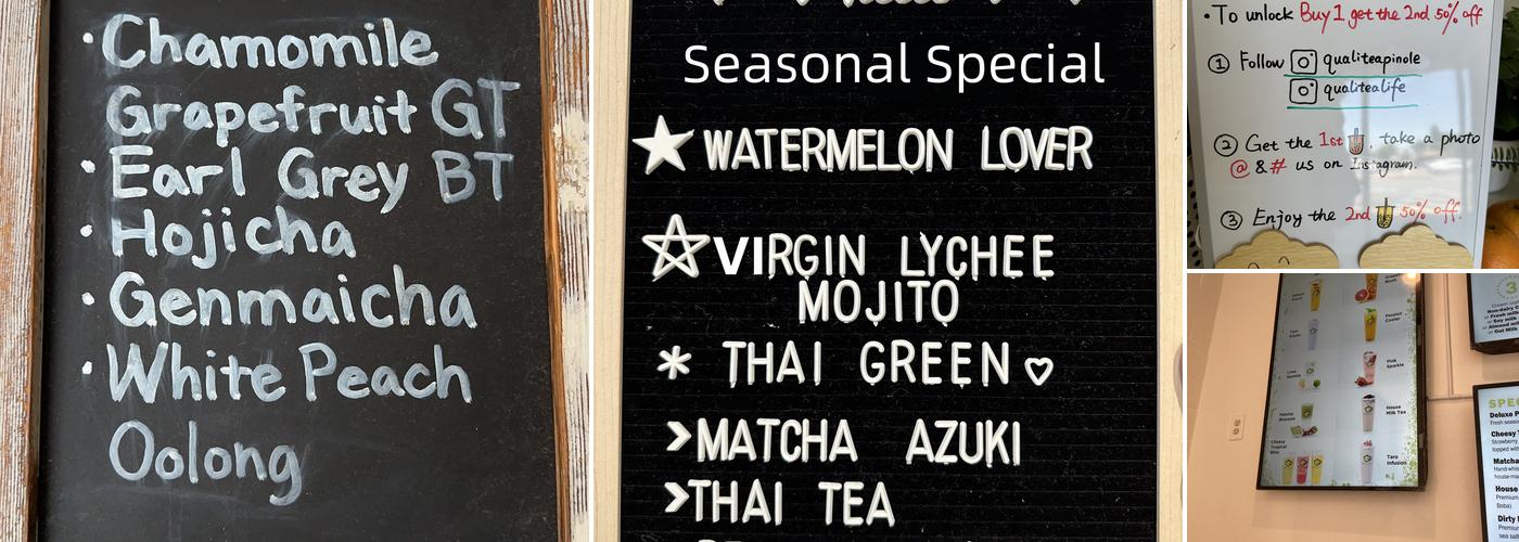 Qualitea (Pinole Location) Menu