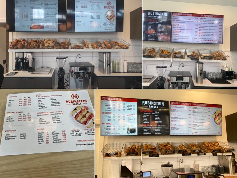 Rubinstein Bagels Menu