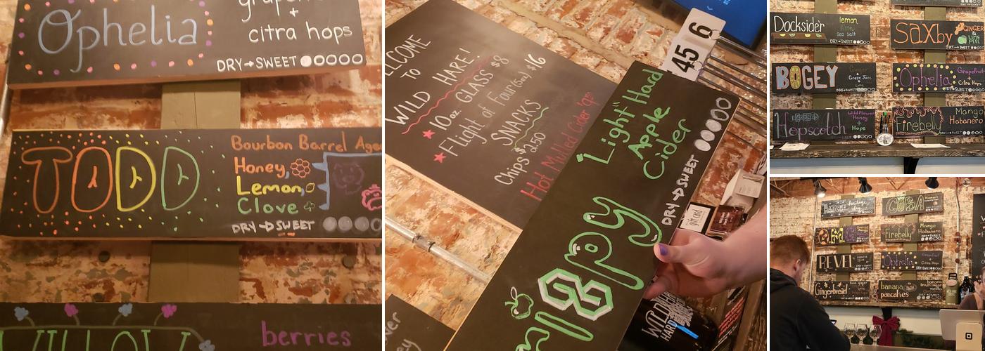 Wild Hare Cider Pub & Courtyard Menu