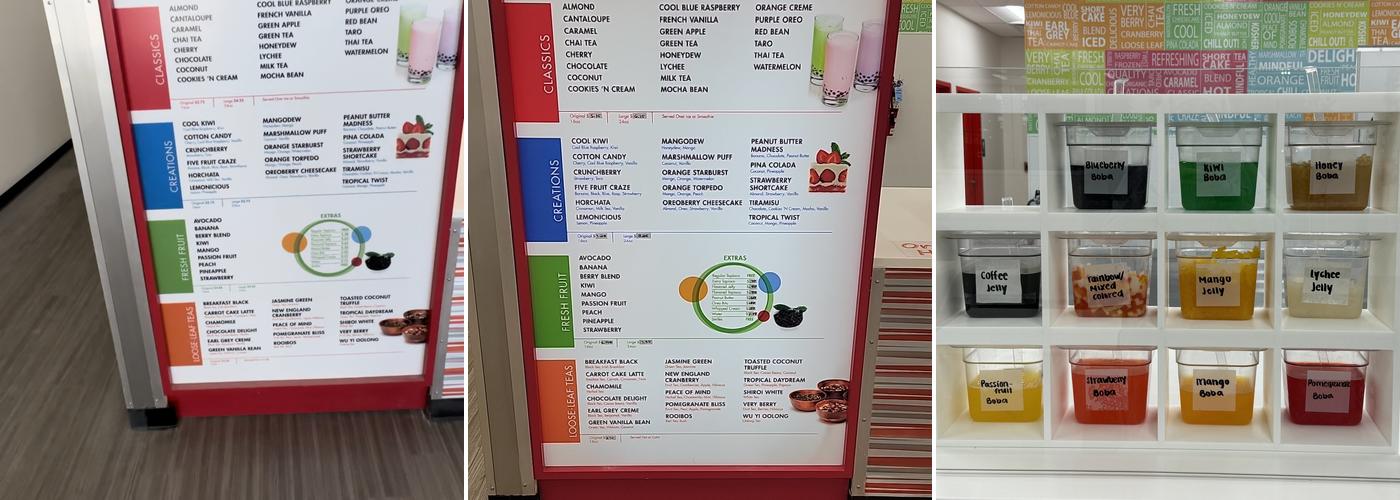 Chill Bubble Tea Menu