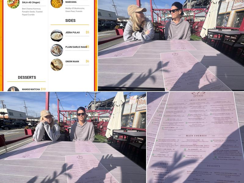Divani Indian Bistro Menu