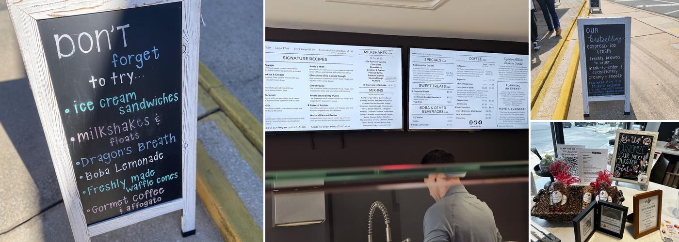 Milkster Nitrogen Creamery Jacksonville Menu