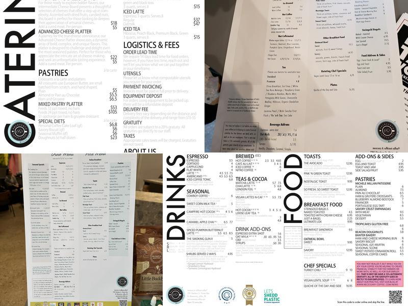 necessary & sufficient coffee - Printers Row Menu