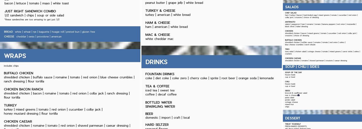 Highland Square Cafe Menu