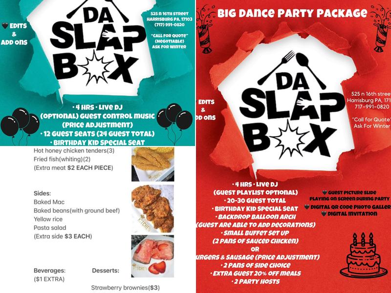 Da Slap Box Menu
