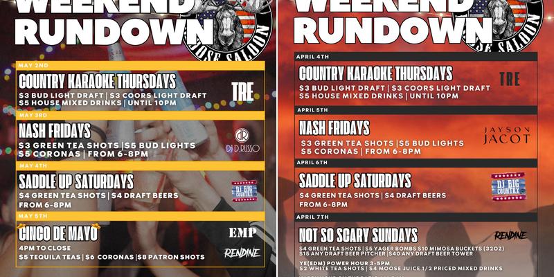 Mike's Wild Moose Saloon Menu