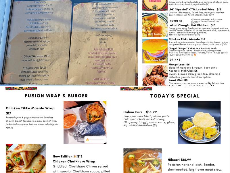 Lahore di Khushboo Menu