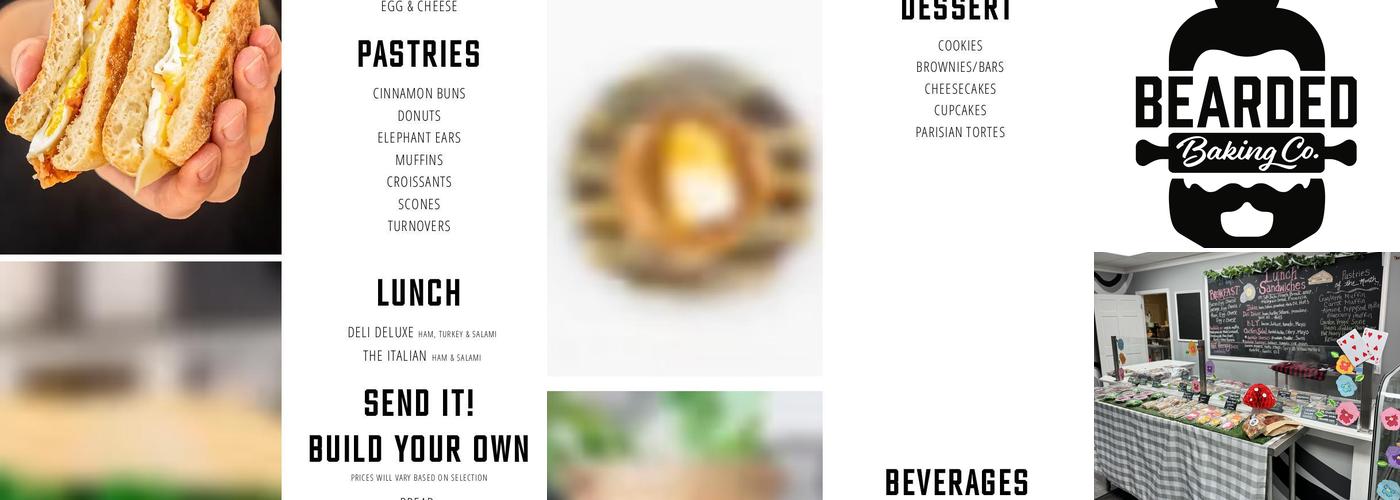 Bearded Baking Co. Menu