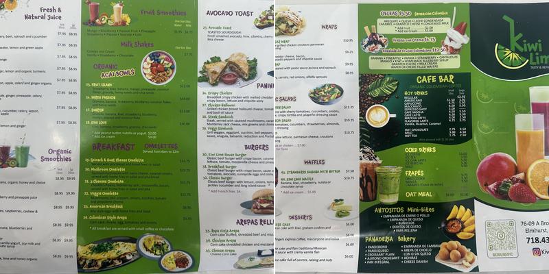 Kiwilime Menu
