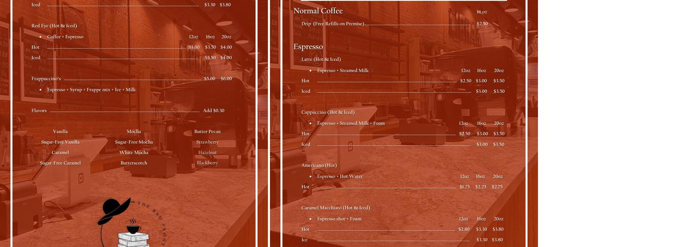 Sarcoxie Red Front Menu