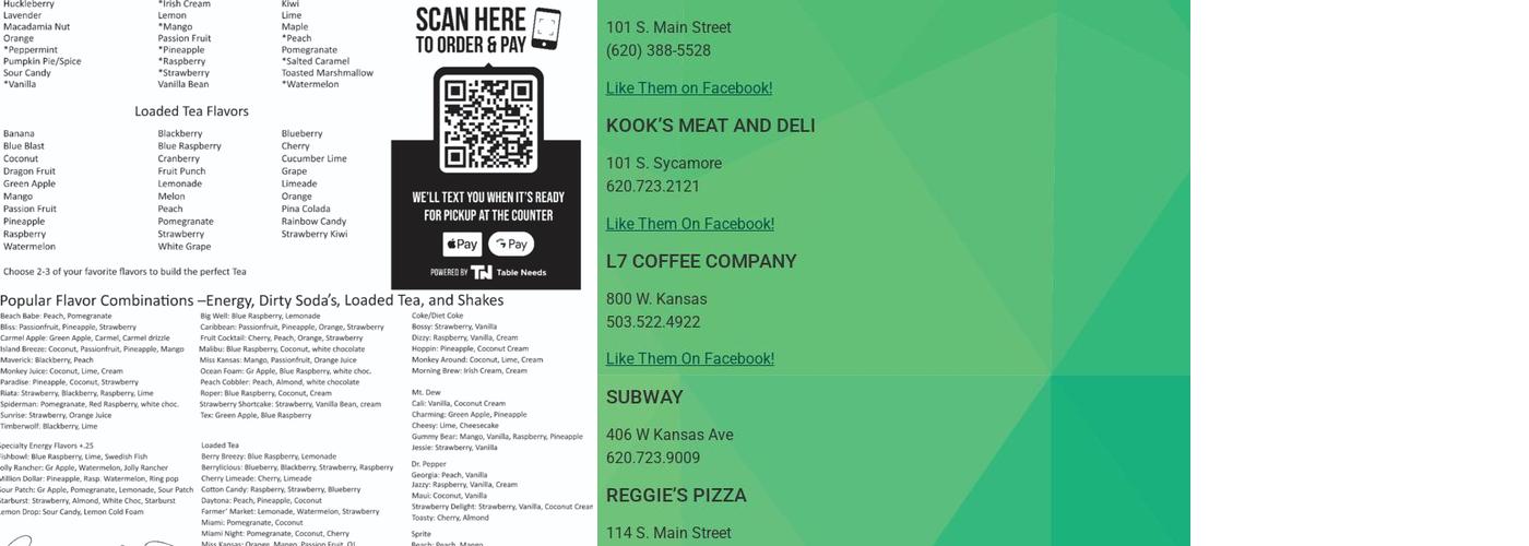 L7 Coffee Co Menu