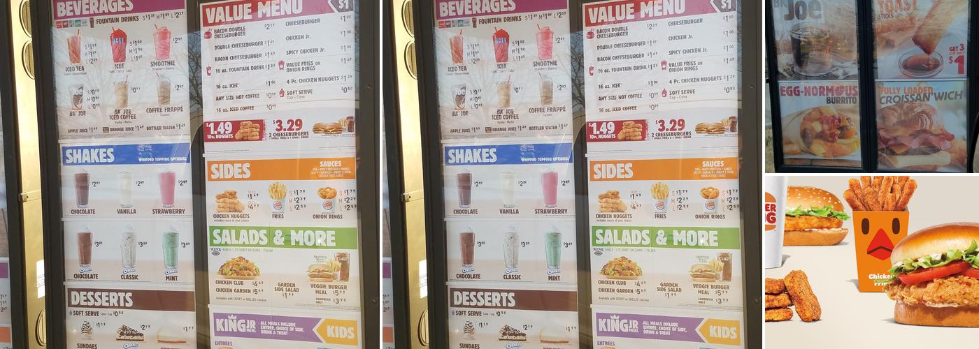 Burger King Menu