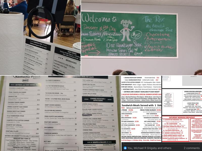 The Rex Family Restaurant Menu