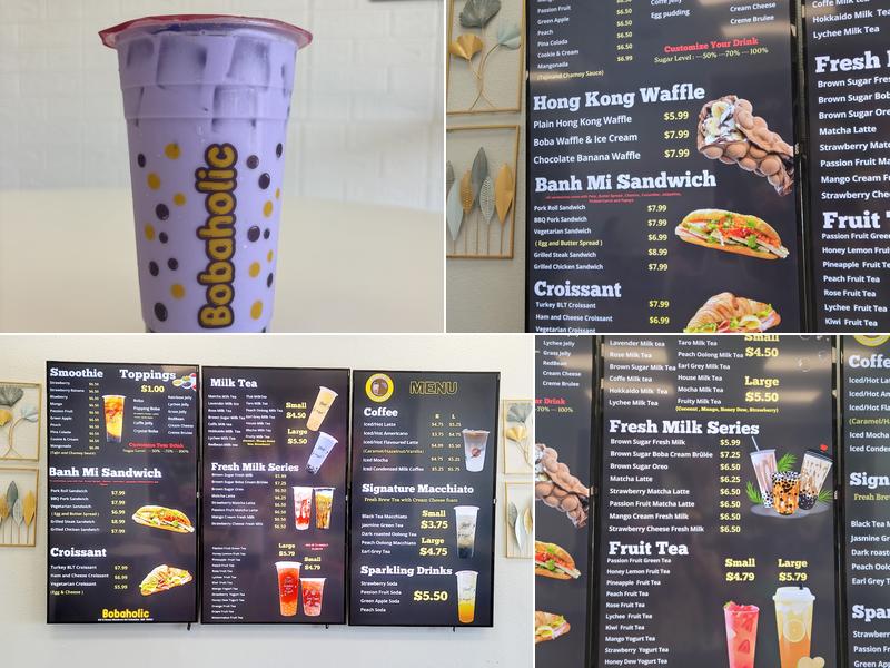 Bobaholic Menu