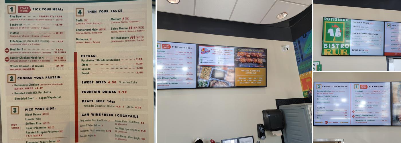 R.U.B. Rotisserie Urban Bistro Menu