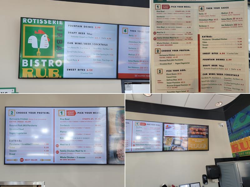 R.U.B. Rotisserie Urban Bistro Menu