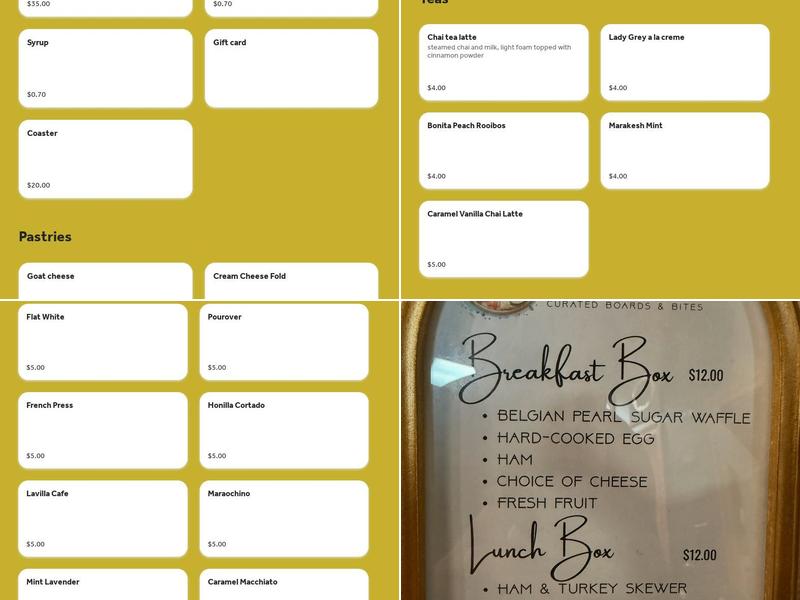Anon. Coffee Menu