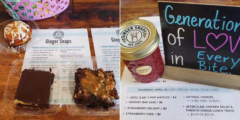 Ginger Snaps Bakery Menu