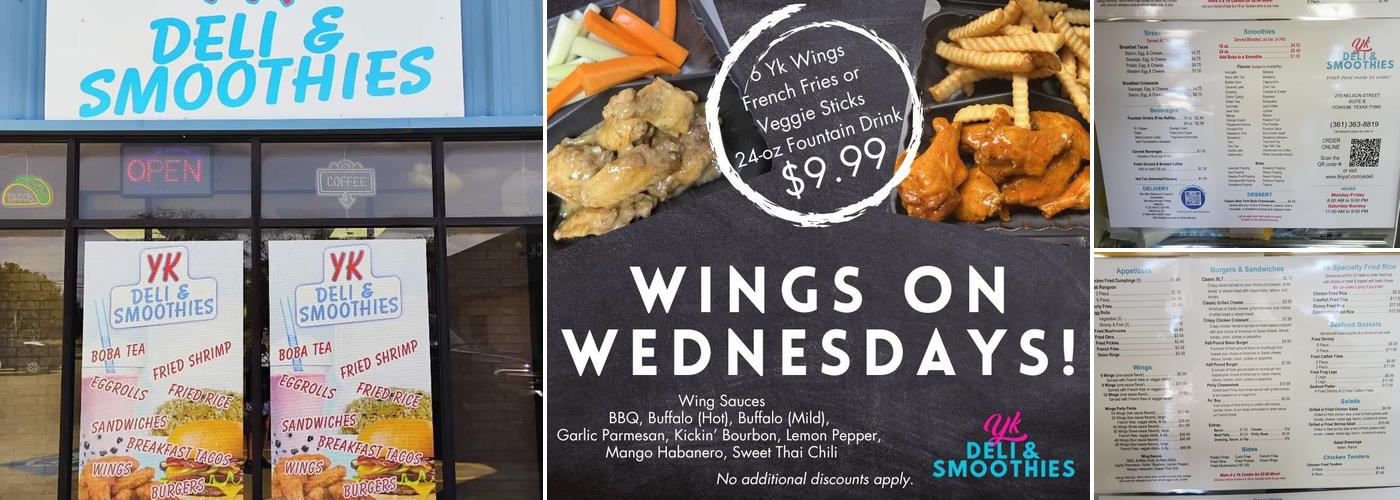 YK Deli and Smoothie Menu