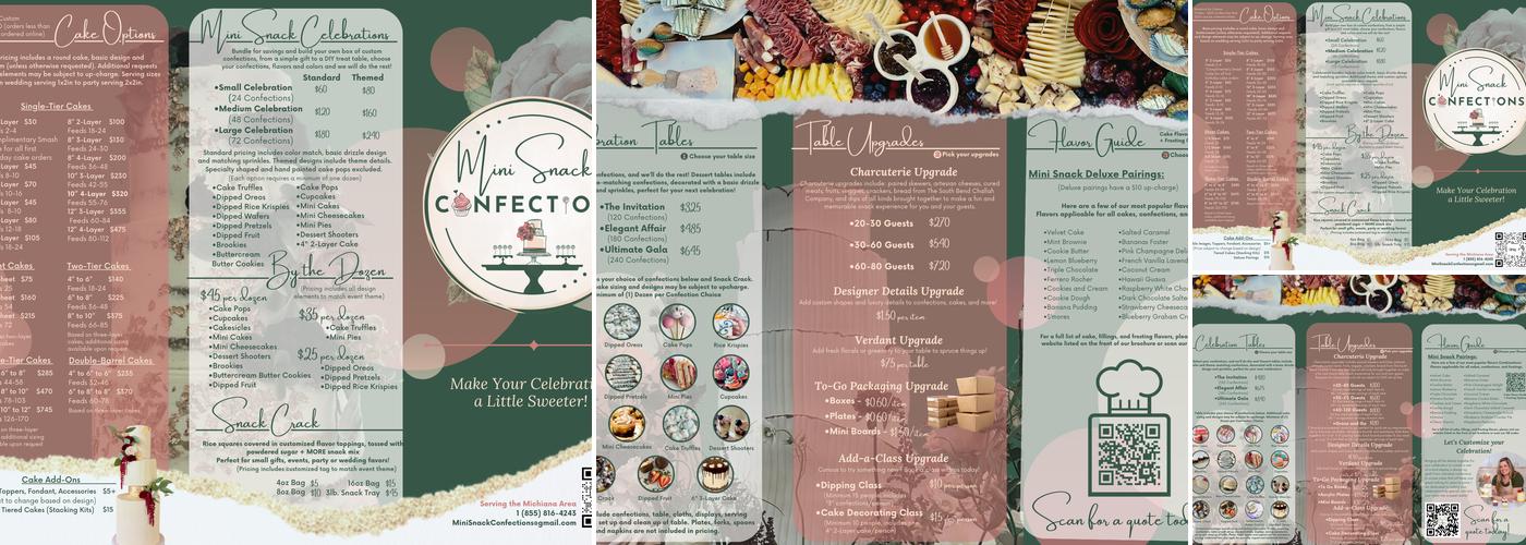 Mini Snack Confections Menu